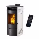 Poêle à granulés étanche Sannover Azora 11.6 KW Blanc