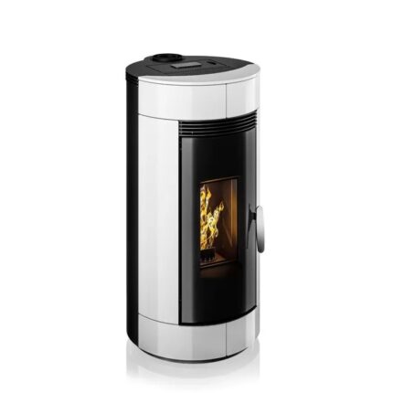 Poêle à granulés CASATELLI Charly 6 glass blanc 6.1 kW