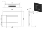 Cheminée Électrique Effet Béton Opti-myst Nissum 1000 À 2000w Longueur 88 Cm Dimplex – Image 2