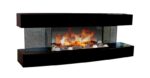 Chemin'Arte Cheminée électrique Murale Lounge Noire 120 cm, Effet flamme LED