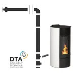 Pack poêle à granulés étanche Segreto Plus + Kit conduits concentrique sortie arrière - 12 Kw – Image 4
