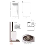 Pack poêle à granulés étanche Vulcano Up + Kit conduits concentrique sortie dessus 10.8 Kw – Image 7