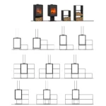 Poêle à bois ETNA Domino avec pied - 8.5 Kw – Image 5