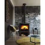 Poêle à bois Deville Haut Leman C077BQ.06 8 KW acier noir – Image 2