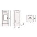 Poêle à granulés Cadel Cristal 9 Airtech 8.5 kW – Image 6