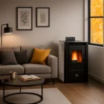 Poêle à granulés air Anita 9.4 kW Blanc Sannover – Image 2