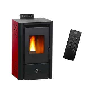 Poêle à granulés étanche Sannover Anita 9.4 kW Bordeaux
