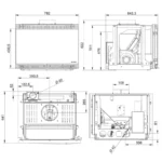 Insert à granulés Palazzetti Ecofire A78 -12.5 kW Sortie Fumée Supérieure – Image 2