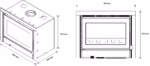 Insert à Bois Sannover Idelya 13.5 kW Bûche 54 cm – Image 3