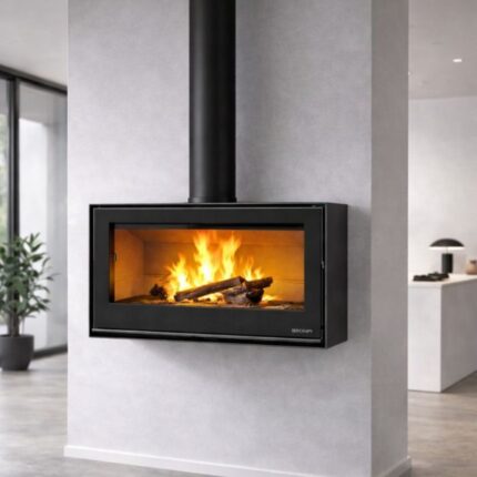 Poêle à bois ventilé suspendu BRONPI Bimba 90 15 kW