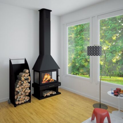 Cheminée à bois 3 faces BRONPI Huesca 10 kW