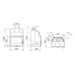 Insert à bois chauffage central BRONPI Tecno-HydroBronpi-70 21 kW – Image 8
