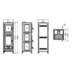 Poêle à bois avec four THERMOROSSI Anna Evo5 Maiolica 12.5 kW – Image 3