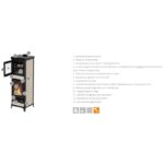Poêle à bois avec four THERMOROSSI Anna Evo5 Maiolica 12.5 kW – Image 4