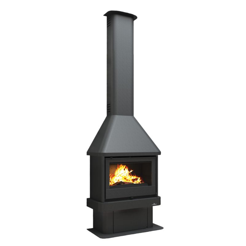 poele-a-bois-cheminee-bronpi-lisboa-12-kw Cheminée à bois ventilé raccordable BRONPI Lisboa 12 kW