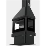 Cheminée à bois 3 faces ventilé raccordable BRONPI Lisboa 3C 10 kW – Image 7