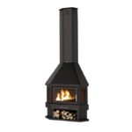 Cheminée à bois d'angle BRONPI Lorca R 14 kW