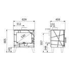 Poêle à bois étanche en fonte - SUPRA Stina 7.3 kW – Image 5