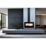 Poêle à bois moderne pose libre suspendu ou avec bûcher BRONPI Cairo 110 Box 15 kW – Image 14