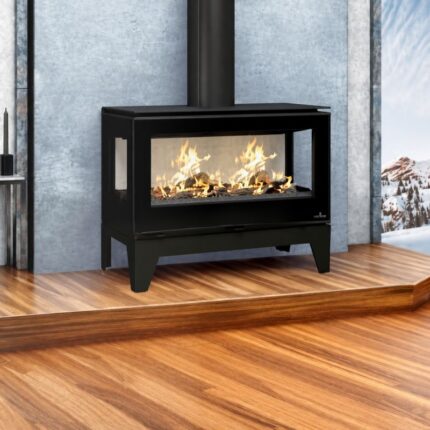 Poêle à bois moderne sur pieds BRONPI Cairo 903C Box 13 kW
