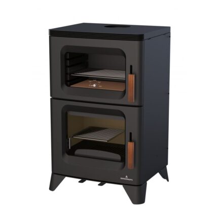 Poêle à bois raccordable avec four - BRONPI Hilton-H 6 kW