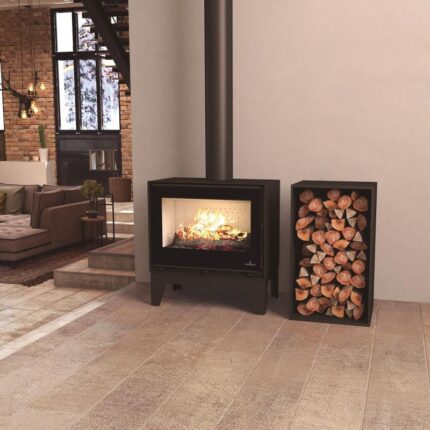 Poêle à bois raccordable sur pieds BRONPI Cairo 70 Box 12 kW