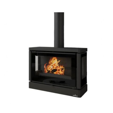 Poêle à bois suspendu raccordable ventilé 3 faces BRONPI Versailles C 10 kW