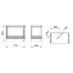 Poêle à bois suspendu raccordable ventilé 3 faces BRONPI Versailles C 10 kW – Image 8