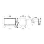 Poêle à bois ventilé sur pieds BRONPI Bimba 90 15 kW – Image 6
