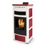 Poêle à granules céramique ORIGINE PHEBO Maia Maxi Bicolore 12.7 kW