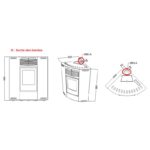 Poêle à granules d'angle ORIGINE PHEBO Asia 12.7 kW – Image 5