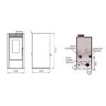 Poêle à granules étanche canalisable INTERSTOVES Marina 14C 14 kW – Image 5