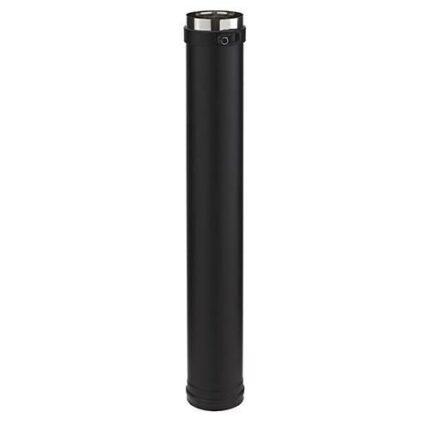Elément droit PGI longueur 100 cm diamètre 80-130 mm noir graphite (RAL 9030) Réf. 37080705/9030