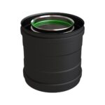 Adaptateur à chaleur ø 80/125 mm noir