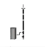 Kit Vertical Universel intérieur (Sortie Toiture) Poêle à Granulés Raccordement Derrière – Image 2