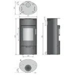 Poêle à bois Justus Island 5 2.0 – 5 kW – Image 4