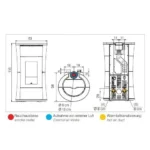 Poêle à granulés Edilkamin Cherie 11 Evo Air Tight C 11 kW – Image 2