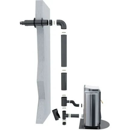Kit de raccordement TEN 478580 façade Bioten 80/125 noir 10 pièces